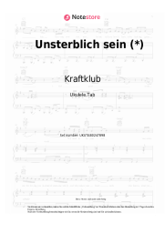 Noten, Akkorde Kraftklub, Domiziana - Unsterblich sein (*)