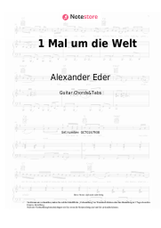 Noten, Akkorde Alexander Eder, SDP - 1 Mal um die Welt