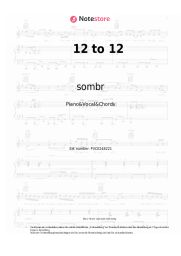 Noten, Akkorde sombr - 12 to 12