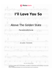 Noten, Akkorde Above The Golden State - I’ll Love You So