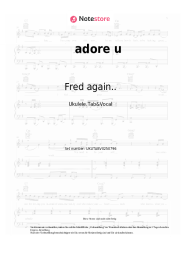 Noten, Akkorde Fred again.., Obongjayar - adore u