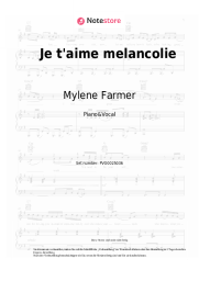undefined Mylene Farmer - Je t'aime melancolie