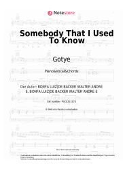 Noten, Akkorde Gotye, Kimbra - Somebody That I Used To Know