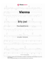 Noten, Akkorde Billy Joel - Vienna
