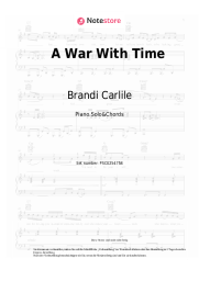 Noten, Akkorde Brandi Carlile - A War With Time