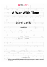 Noten, Akkorde Brandi Carlile - A War With Time