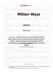 Noten, Akkorde HRVY - Million Ways