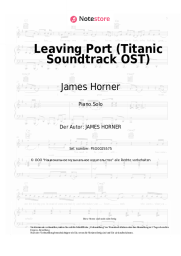 Noten, Akkorde James Horner - Leaving Port (Titanic Soundtrack OST)