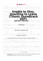 Noten, Akkorde James Horner - Unable to Stay, Unwilling to Leave (Titanic Soundtrack OST)