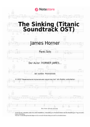 Noten, Akkorde James Horner - The Sinking (Titanic Soundtrack OST)