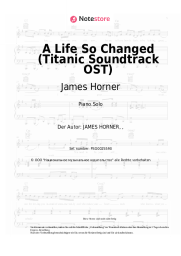 Noten, Akkorde James Horner - A Life So Changed (Titanic Soundtrack OST)