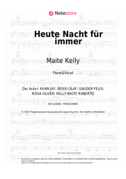 Noten, Akkorde Maite Kelly - Heute Nacht für immer