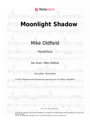 Noten, Akkorde Mike Oldfield, Maggie Reilly - Moonlight Shadow