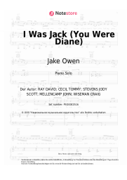 Noten, Akkorde Jake Owen -  I Was Jack (You Were Diane)
