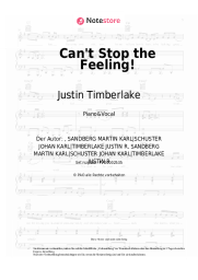 Noten, Akkorde Justin Timberlake - Can't Stop the Feeling!