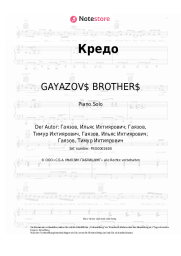 Noten, Akkorde GAYAZOV$ BROTHER$ - Кредо