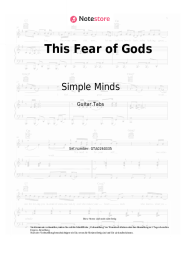 Noten, Akkorde Simple Minds - This Fear of Gods