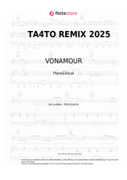 Noten, Akkorde VONAMOUR - ТА4ТО REMIX 2025