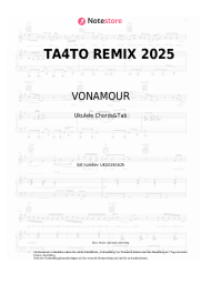 Noten, Akkorde VONAMOUR - ТА4ТО REMIX 2025