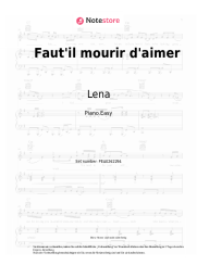 Noten, Akkorde Lena - Faut'il mourir d'aimer