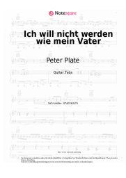 Noten, Akkorde Peter Plate, Max Mutzke - Ich will nicht werden wie mein Vater