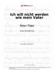 Noten, Akkorde Peter Plate, Max Mutzke - Ich will nicht werden wie mein Vater
