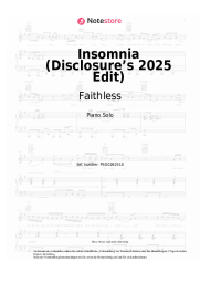 Noten, Akkorde Faithless, Disclosure - Insomnia (Disclosure’s 2025 Edit)