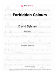 Noten, Akkorde David Sylvian, Ryuichi Sakamoto - Forbidden Colours