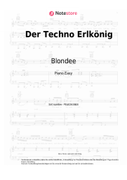 Noten, Akkorde Blondee - Der Techno Erlkönig