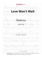 Noten, Akkorde Madonna - Love Won't Wait