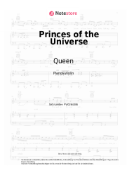 Noten, Akkorde Queen - Princes of the Universe