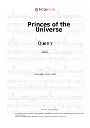 Noten, Akkorde Queen - Princes of the Universe
