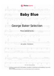 Noten, Akkorde George Baker Selection - Baby Blue