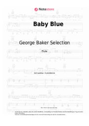Noten, Akkorde George Baker Selection - Baby Blue