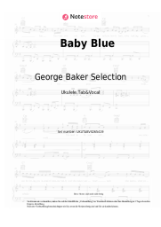 Noten, Akkorde George Baker Selection - Baby Blue