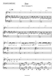 Noten, Akkorde Shakira - Zoo (From 'Zootopia 2')