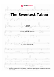 Noten, Akkorde Sade - The Sweetest Taboo