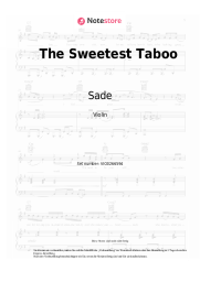 Noten, Akkorde Sade - The Sweetest Taboo