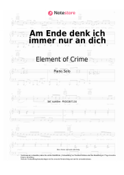 Noten, Akkorde Element of Crime - Am Ende denk ich immer nur an dich