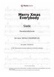 Noten, Akkorde Slade - Merry Xmas Everybody