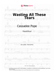 Noten, Akkorde Cassadee Pope - Wasting All These Tears