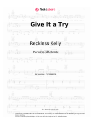 Noten, Akkorde Reckless Kelly - Give It a Try