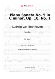 Noten, Akkorde Ludwig van Beethoven - Piano Sonata No. 5 in C minor, Op. 10, No. 1