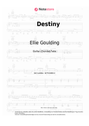 Noten, Akkorde Ellie Goulding - Destiny