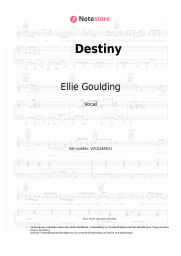 Noten, Akkorde Ellie Goulding - Destiny