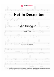 Noten, Akkorde Kylie Minogue - Hot In December