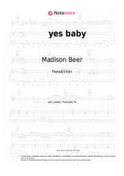 Noten, Akkorde Madison Beer - yes baby