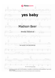 Noten, Akkorde Madison Beer - yes baby