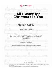 Noten, Akkorde Mariah Carey - All I Want for Christmas Is You