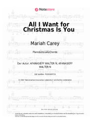 Noten, Akkorde Mariah Carey - All I Want for Christmas Is You